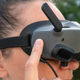The touchpad interface on the DJI Goggles 2 being operated.